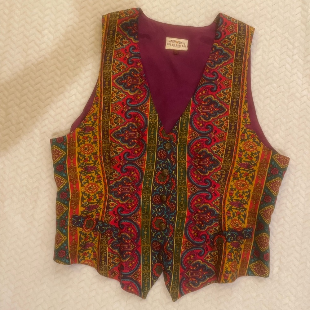 Susan Bristol Multicolor Paisley Vest